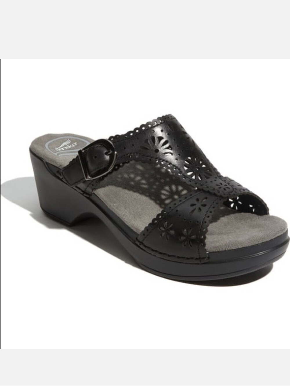 DANSKO SAPPHIRE BLACK FLORAL SANDALS WOMENS EU 40 US 9.5/10
